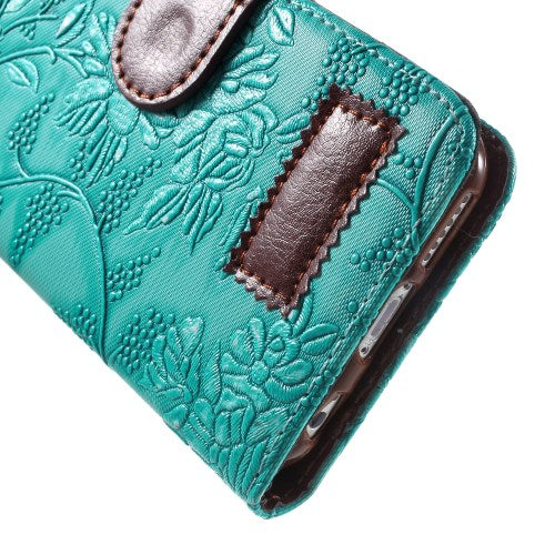 Wallet Case für Apple iPhone 6 6S Handy Tasche Elegant Flowers Blumen Muster