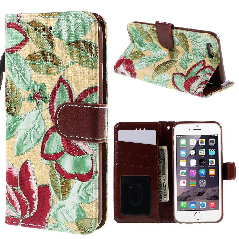 Wallet Case für Apple iPhone 6 6S Handy Tasche Elegant Flowers Book Etui
