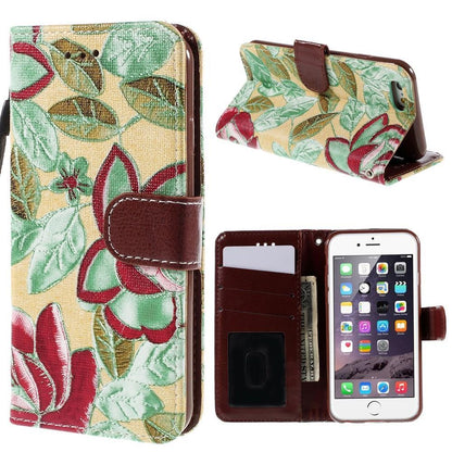 Wallet Case für Apple iPhone 6 6S Handy Tasche Elegant Flowers Book Etui