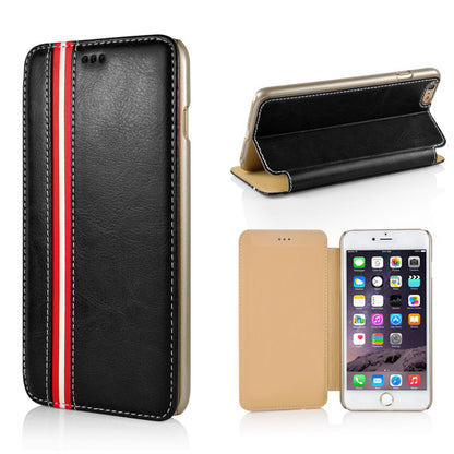 Wallet Case für Apple iPhone 6 6S Handy Tasche Book Style Luxury Stripe