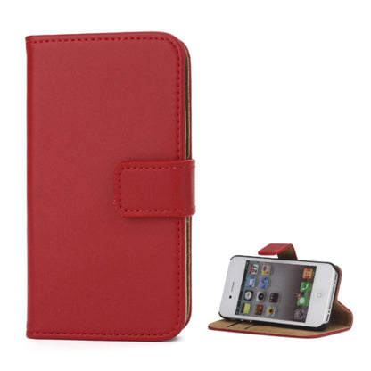 Wallet Case für Apple iPhone 4 4S Genuine Split Echt Leder