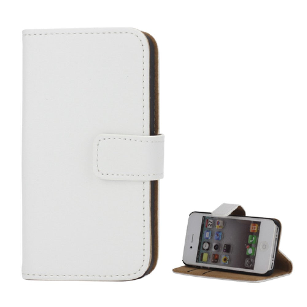 Wallet Case für Apple iPhone 4 4S Genuine Split Echt Leder