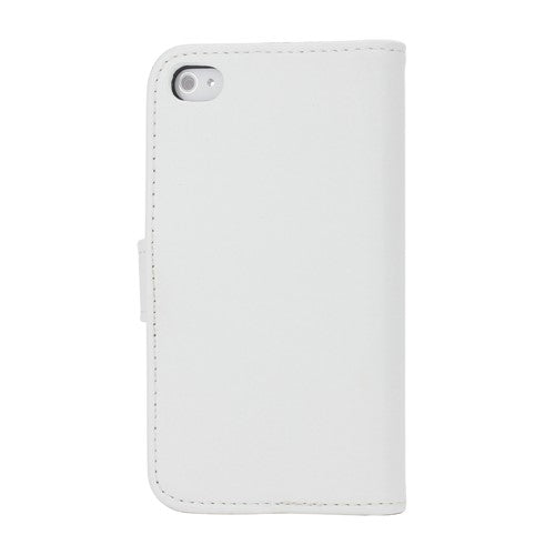Wallet Case für Apple iPhone 4 4S Genuine Split Echt Leder