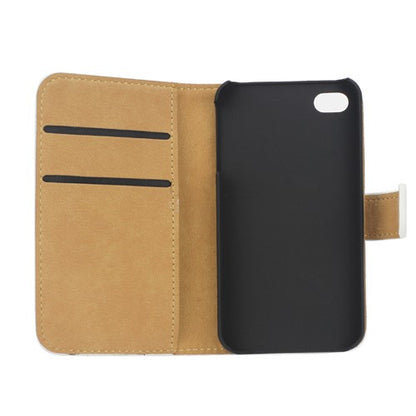 Wallet Case für Apple iPhone 4 4S Genuine Split Echt Leder
