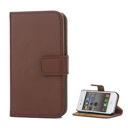 Wallet Case für Apple iPhone 4 4S Genuine Split Echt Leder