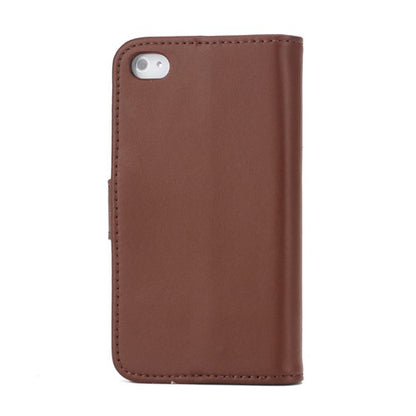Wallet Case für Apple iPhone 4 4S Genuine Split Echt Leder
