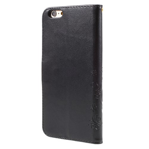 Wallet Case für Apple iPhone 6 6S Handy Tasche Butterfly Flower Motiv