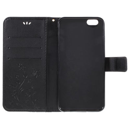 Wallet Case für Apple iPhone 6 6S Handy Tasche Butterfly Flower Motiv