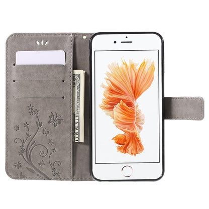 Wallet Case für Apple iPhone 6 6S Handy Tasche Butterfly Flower Motiv