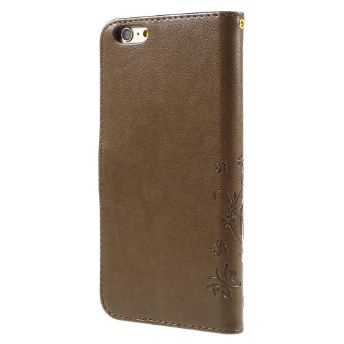 Wallet Case für Apple iPhone 6 6S Handy Tasche Butterfly Flower Motiv