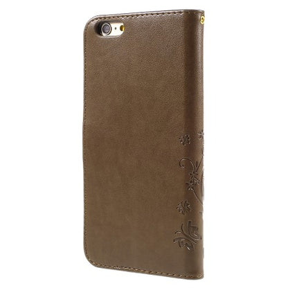 Wallet Case für Apple iPhone 6 6S Handy Tasche Butterfly Flower Motiv