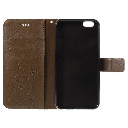 Wallet Case für Apple iPhone 6 6S Handy Tasche Butterfly Flower Motiv