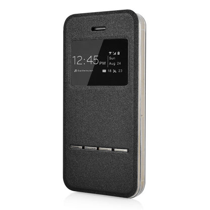 Wallet Case für Apple iPhone SE 5 5S Window View Metal Slide Touch