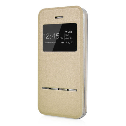 Wallet Case für Apple iPhone SE 5 5S Window View Metal Slide Touch
