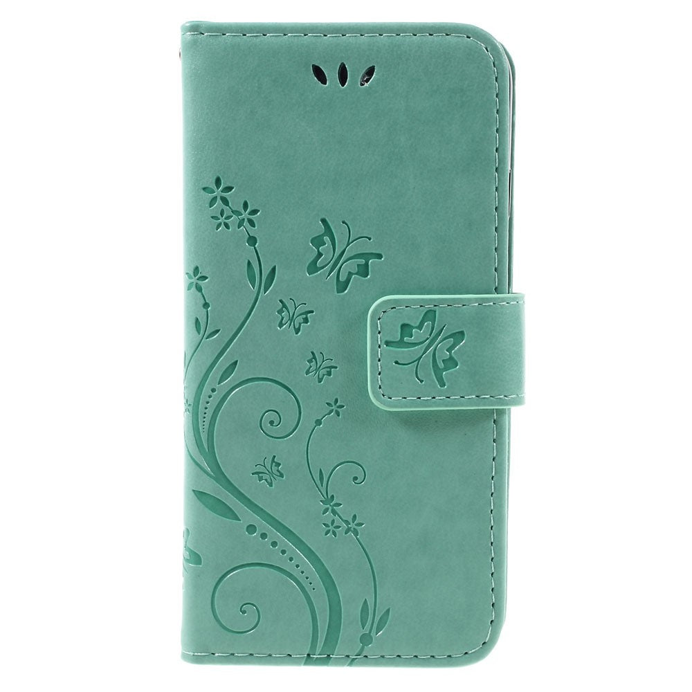 Wallet Case für Apple iPhone 8 7 SE 2020 Butterfly Flower Motiv