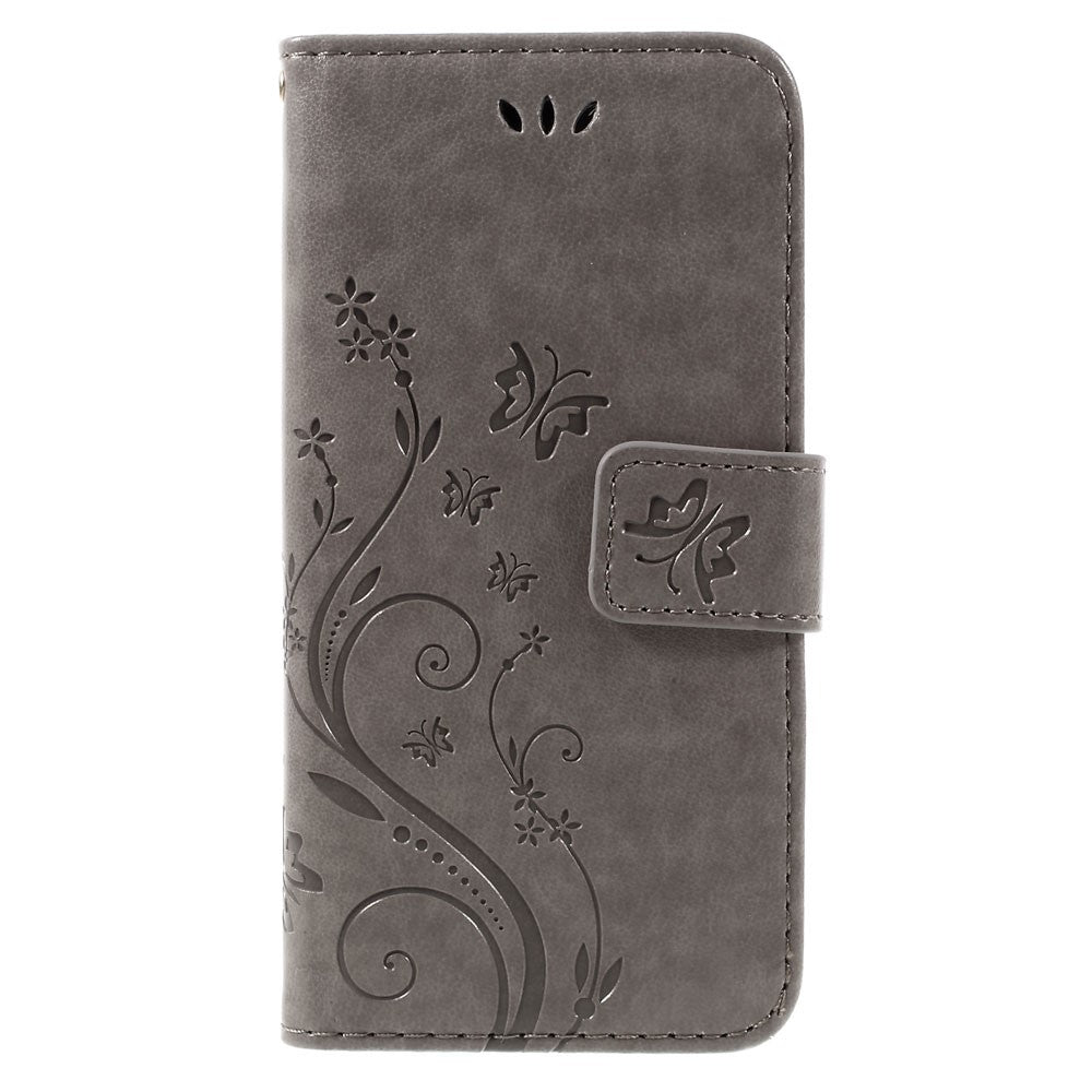 Wallet Case für Apple iPhone 8 7 SE 2020 Butterfly Flower Motiv