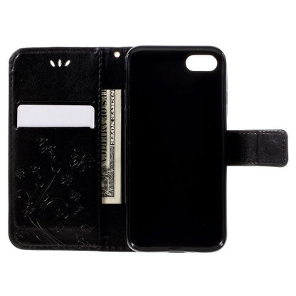 Wallet Case für Apple iPhone 8 7 SE 2020 Butterfly Flower Motiv