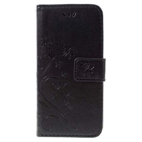 Wallet Case für Apple iPhone 8 7 SE 2020 Butterfly Flower Motiv