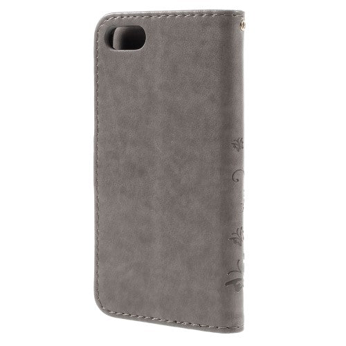 Wallet Case für Apple iPhone 8 7 SE 2020 Butterfly Flower Motiv