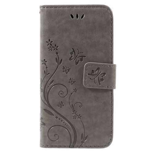 Wallet Case für Apple iPhone 8 7 SE 2020 Butterfly Flower Motiv