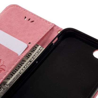 Wallet Case für Apple iPhone 8 7 SE 2020 Butterfly Flower Motiv