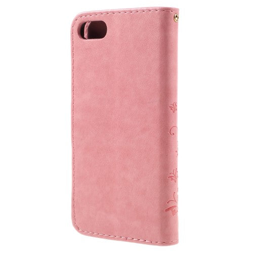Wallet Case für Apple iPhone 8 7 SE 2020 Butterfly Flower Motiv