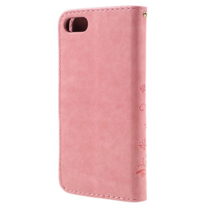 Wallet Case für Apple iPhone 8 7 SE 2020 Butterfly Flower Motiv
