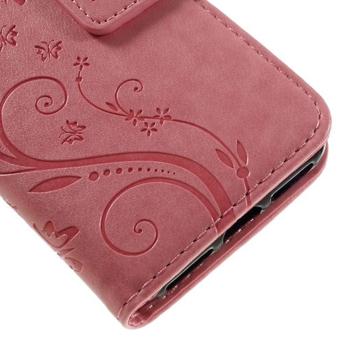 Wallet Case für Apple iPhone 8 7 SE 2020 Butterfly Flower Motiv