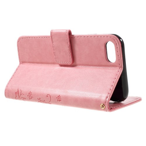 Wallet Case für Apple iPhone 8 7 SE 2020 Butterfly Flower Motiv