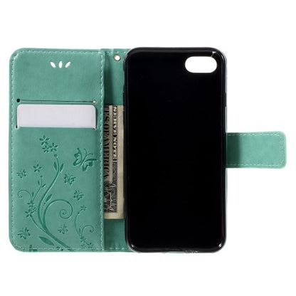 Wallet Case für Apple iPhone 8 7 SE 2020 Butterfly Flower Motiv