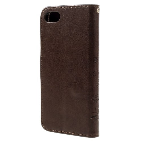 Wallet Case für Apple iPhone 8 7 SE 2020 Butterfly Flower Motiv