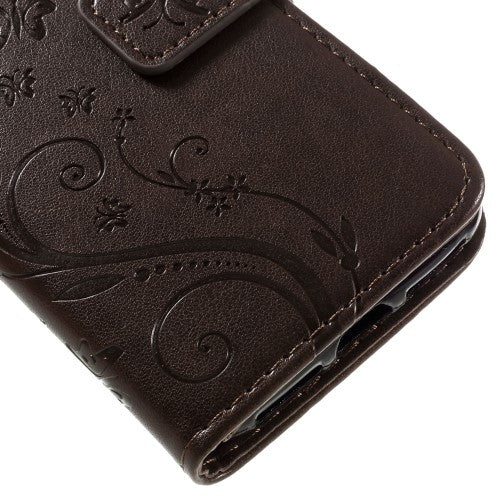 Wallet Case für Apple iPhone 8 7 SE 2020 Butterfly Flower Motiv