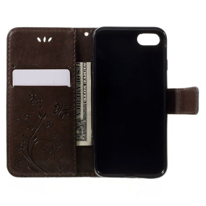 Wallet Case für Apple iPhone 8 7 SE 2020 Butterfly Flower Motiv