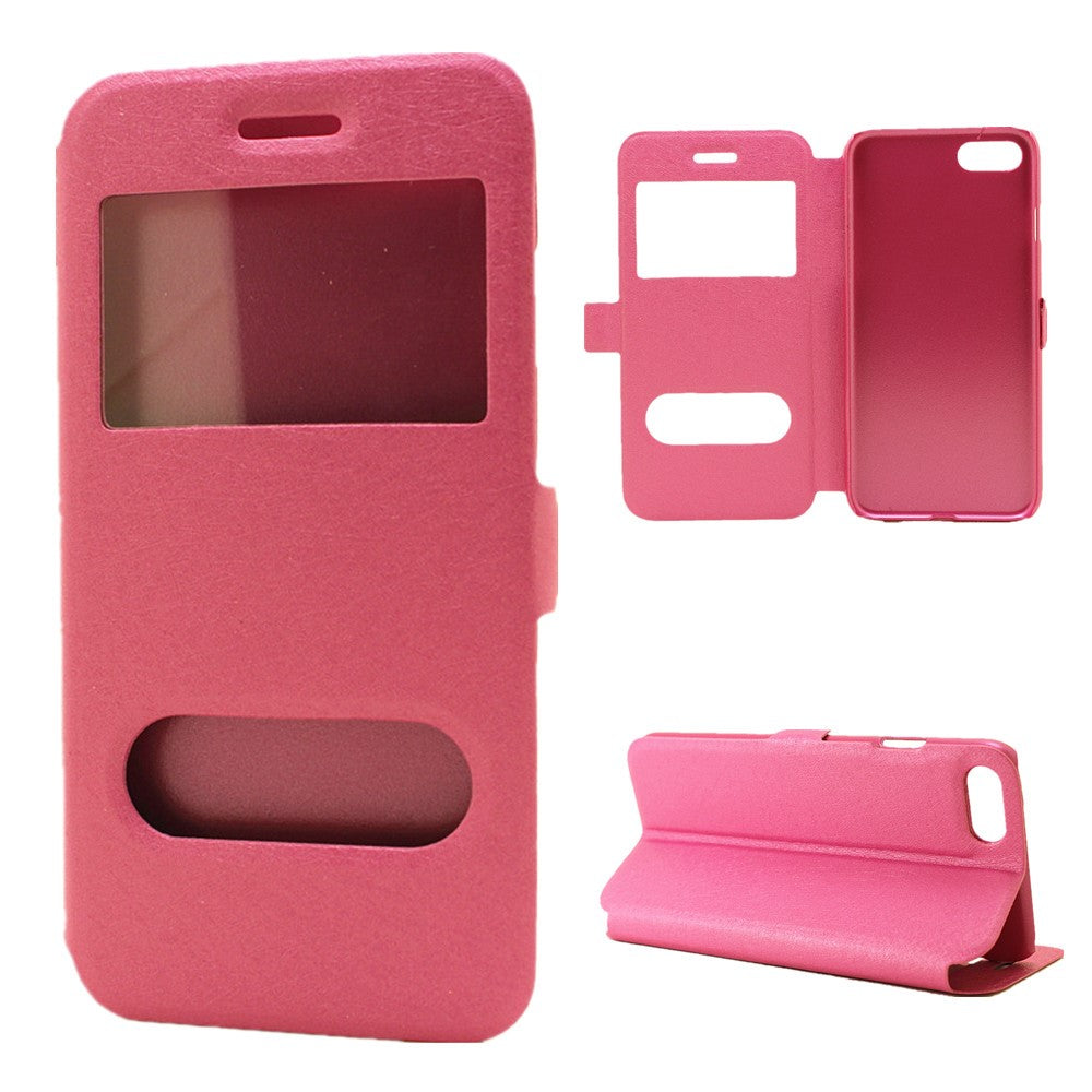 Wallet Case für Apple iPhone 8 7 SE 2020 Window View Silk Book Etui