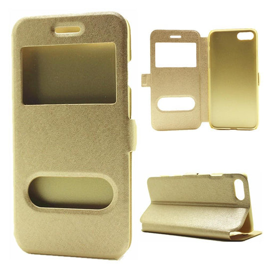 Wallet Case für Apple iPhone 8 7 SE 2020 Window View Silk Book Etui