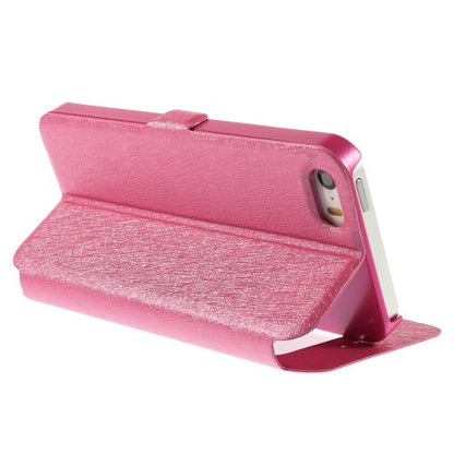 Wallet Case für Apple iPhone SE 5 5S Dual Window View Silk Book Etui