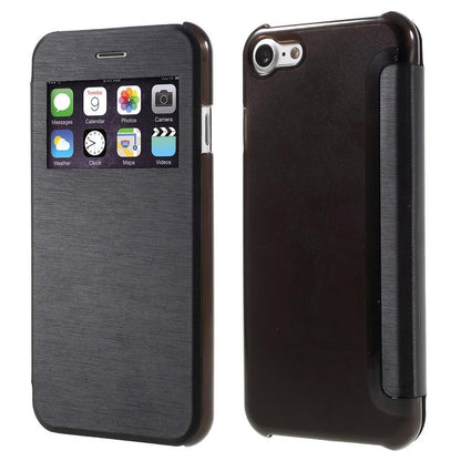 Wallet Case für Apple iPhone 8 7 SE 2020 Window View Brushed Look