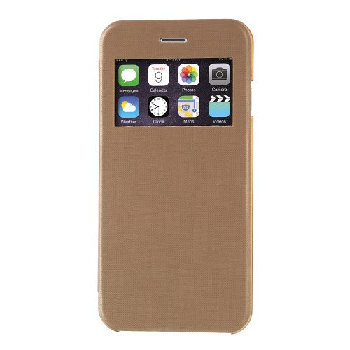 Wallet Case für Apple iPhone 8 7 SE 2020 Window View Brushed Look