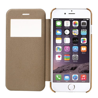 Wallet Case für Apple iPhone 8 7 SE 2020 Window View Brushed Look