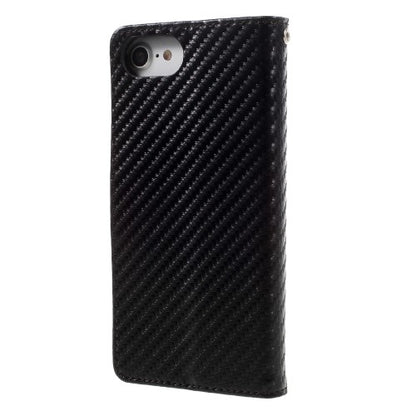 Wallet Case für Apple iPhone 8 7 SE 2020 Carbon Fiber Optik Etui