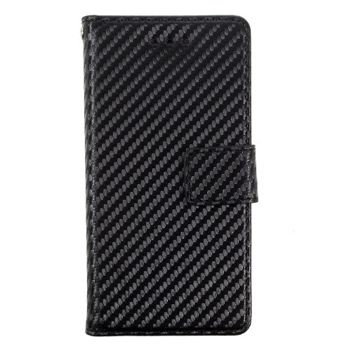 Wallet Case für Apple iPhone 8 7 SE 2020 Carbon Fiber Optik Etui