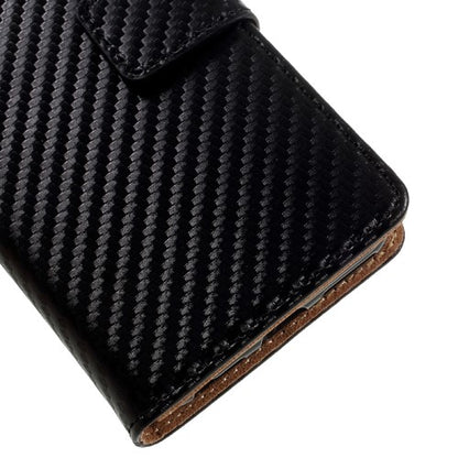 Wallet Case für Apple iPhone 8 7 SE 2020 Carbon Fiber Optik Etui