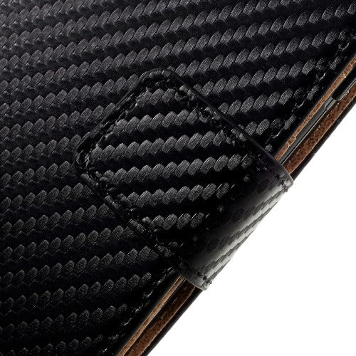 Wallet Case für Apple iPhone 8 7 SE 2020 Carbon Fiber Optik Etui
