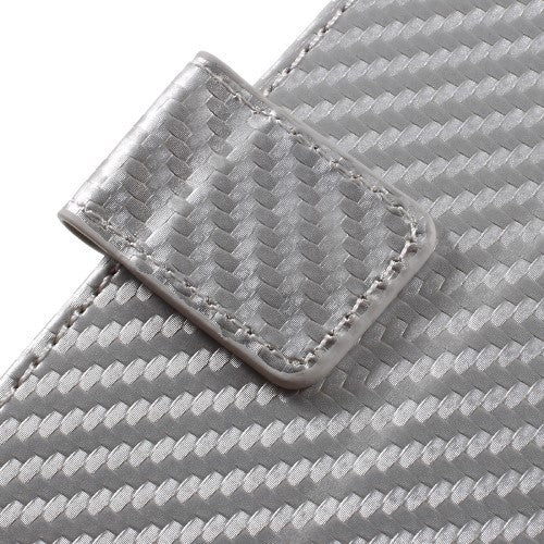 Wallet Case für Apple iPhone 8 7 SE 2020 Carbon Fiber Optik Etui