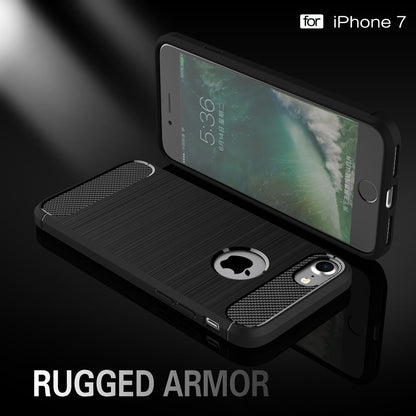 TPU Case für Apple iPhone 8 7 Carbon Skin Brushed