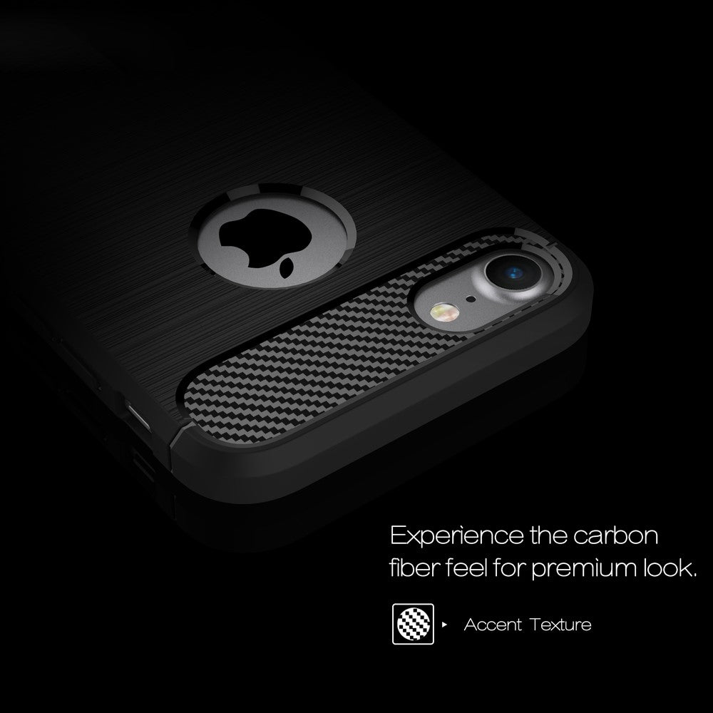 TPU Case für Apple iPhone 8 7 Carbon Skin Brushed