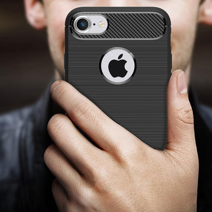 TPU Case für Apple iPhone 8 7 Carbon Skin Brushed