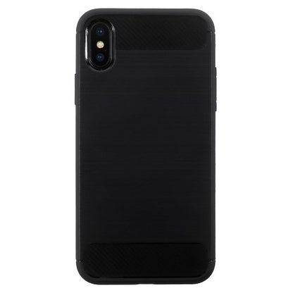 TPU Case für Apple iPhone XS X Carbon Skin Brushed
