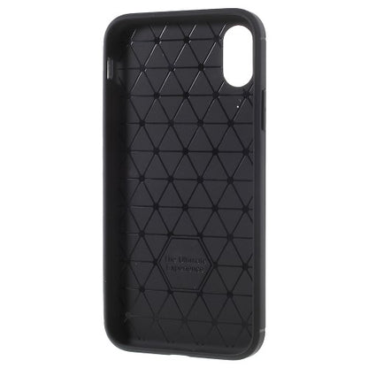 TPU Case für Apple iPhone XS X Carbon Skin Brushed