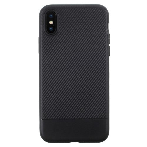 TPU Case für Apple iPhone XS X Soft Carbon Fiber Muster